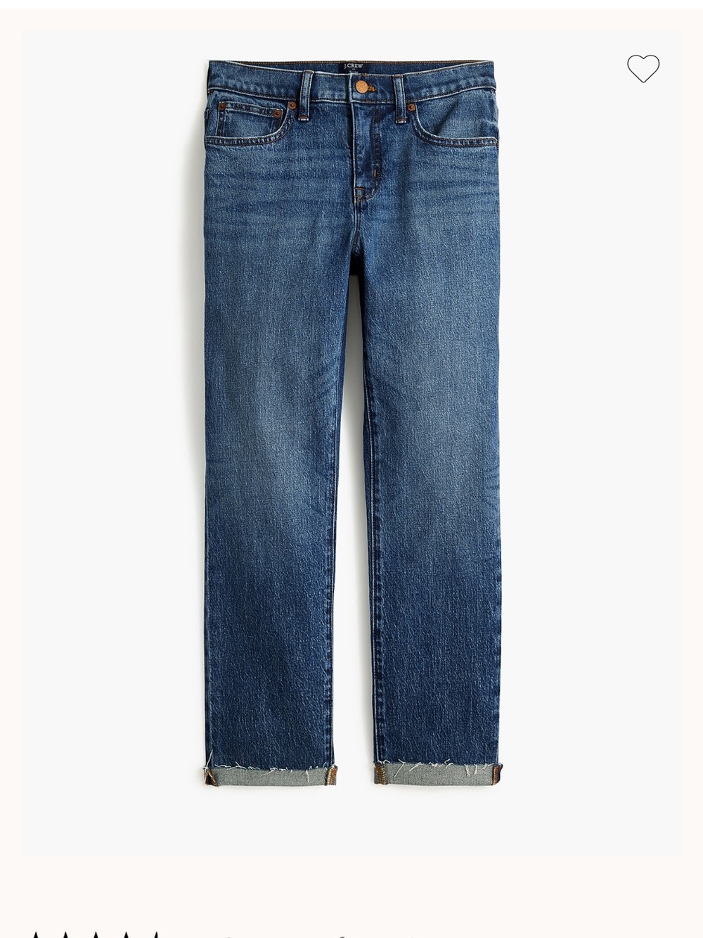 J. Crew Factory Women's Slim Straight Jeans in Mid Blue Denim